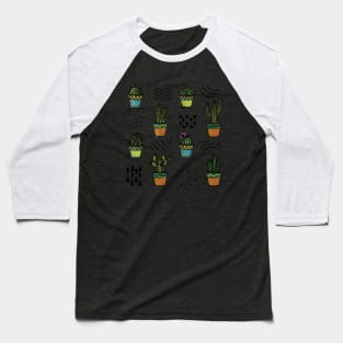 Cactus Pattern Baseball T-Shirt